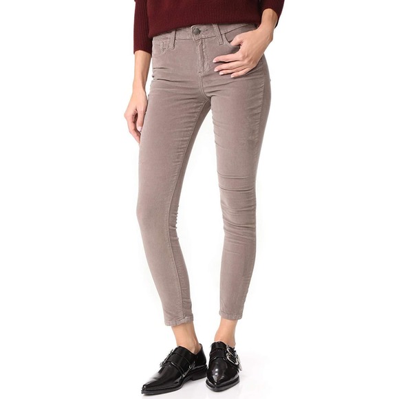 Joe's Jeans The Icon Mid Rise Skinny Ankle Pants Luxe Velvet Colors Rain 32 $198